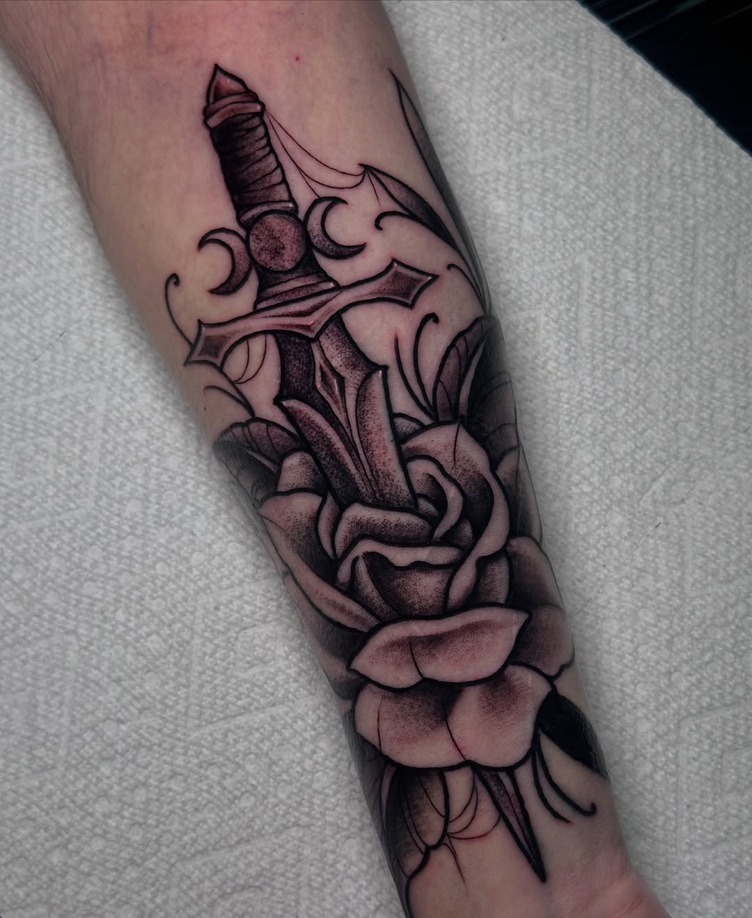 Tattoo by @caitycat.tattoos — black_and_grey, realism