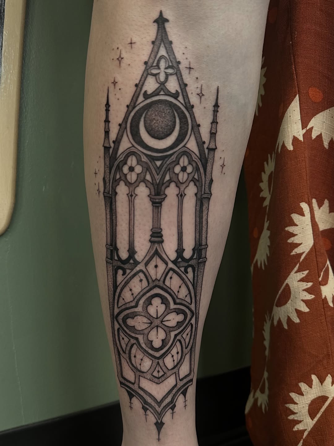 Tattoo by @nancyrose.art — dotwork, ornamental