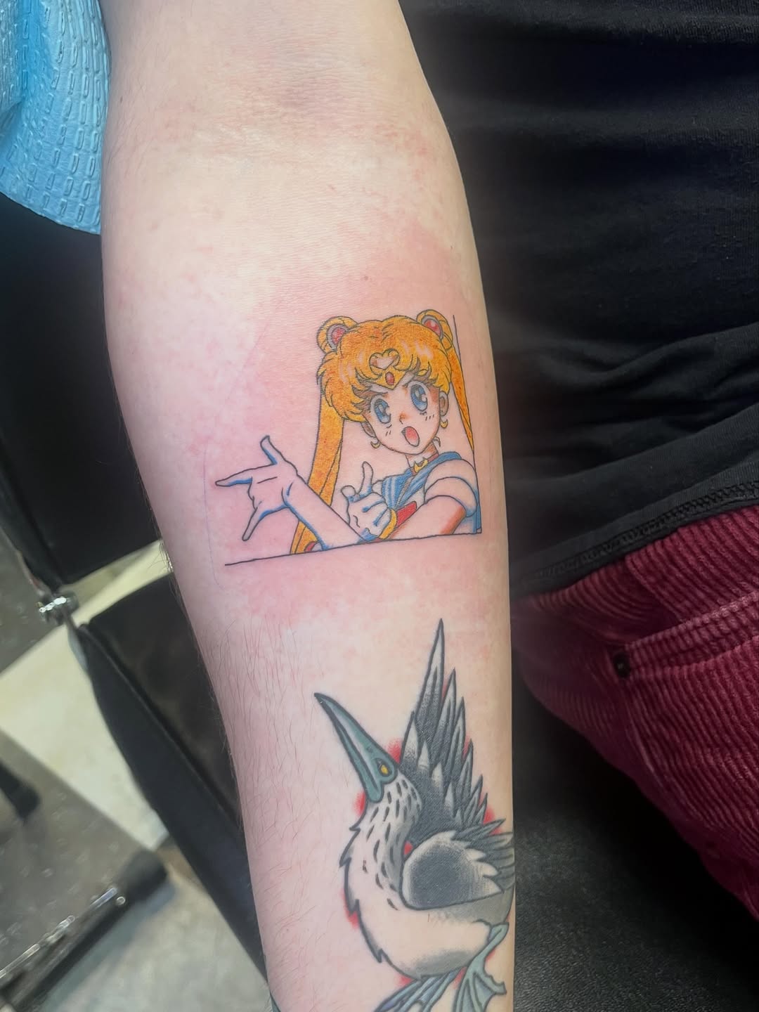 Tattoo by @swanson_tattoos — anime, illustrative