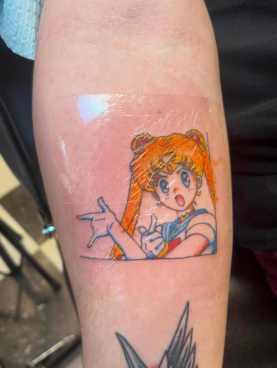 Tattoo by @swanson_tattoos — anime, illustrative