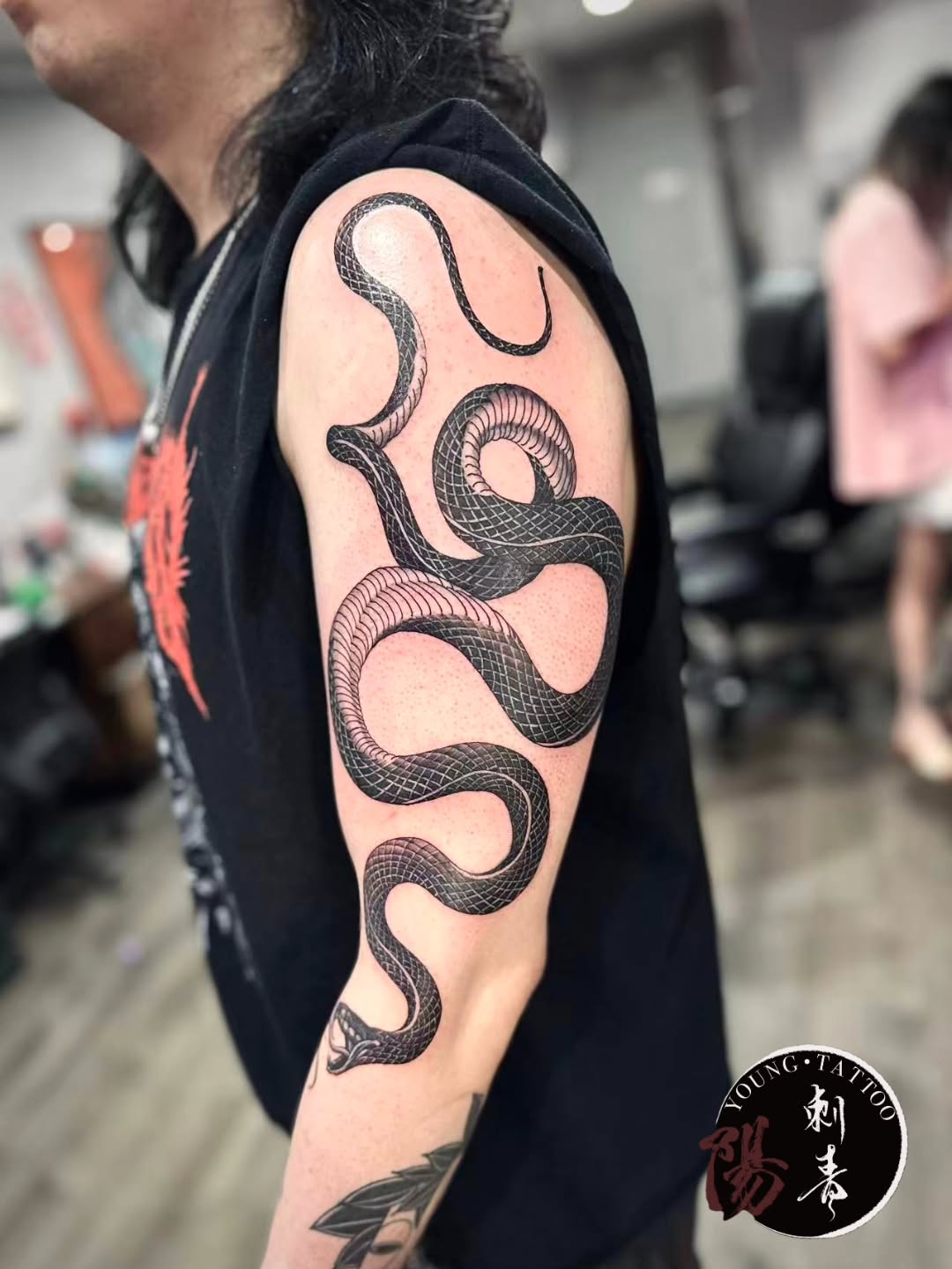 Tattoo by @christina__tattoo — blackwork
