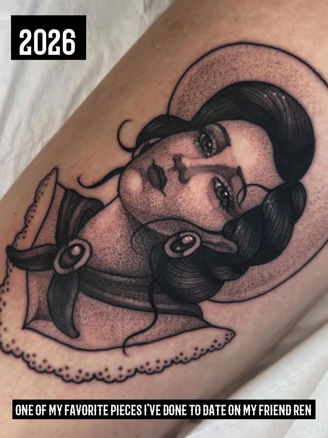 Tattoo by @missemtattoos โ black_and_grey, dotwork