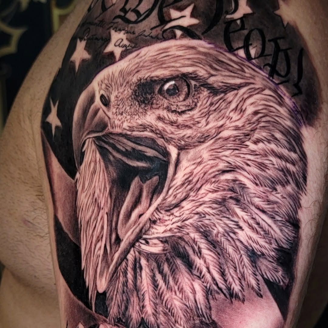 Tattoo by @steelcitytattoos — realism, black_and_grey