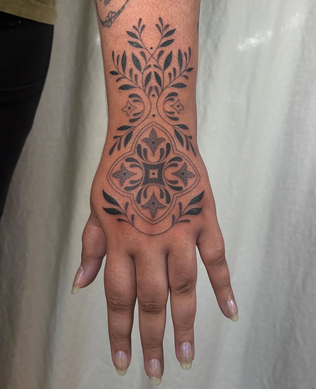 Tattoo by @annasagetattoos — ornamental, black_and_grey