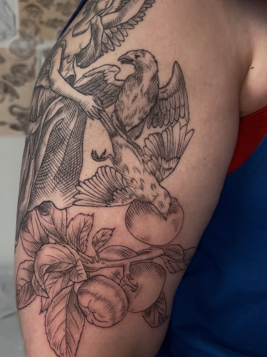 Tattoo by @maribeth.tattoo — illustrative, black_and_grey