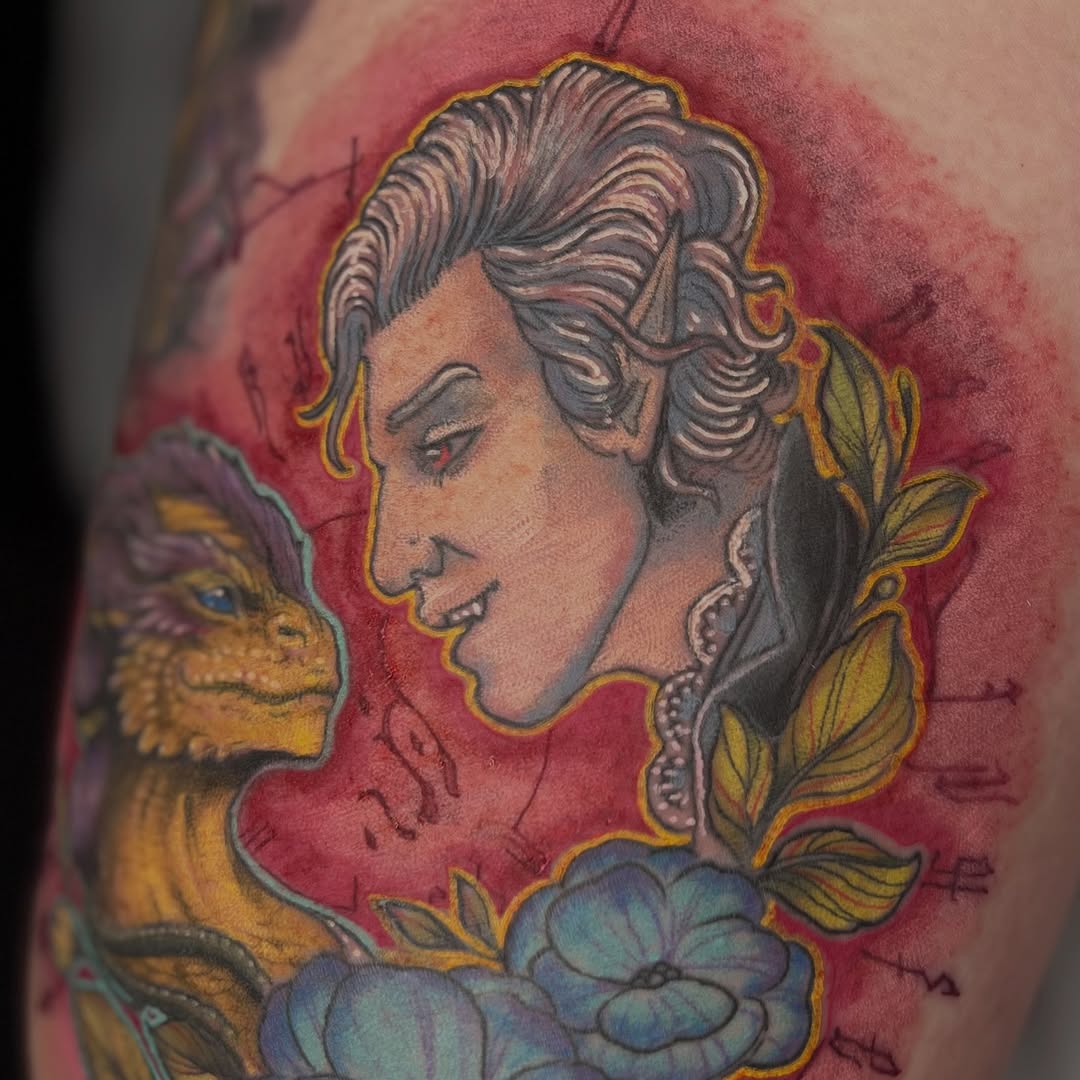 Tattoo by @alextattoosnc — illustrative, realism