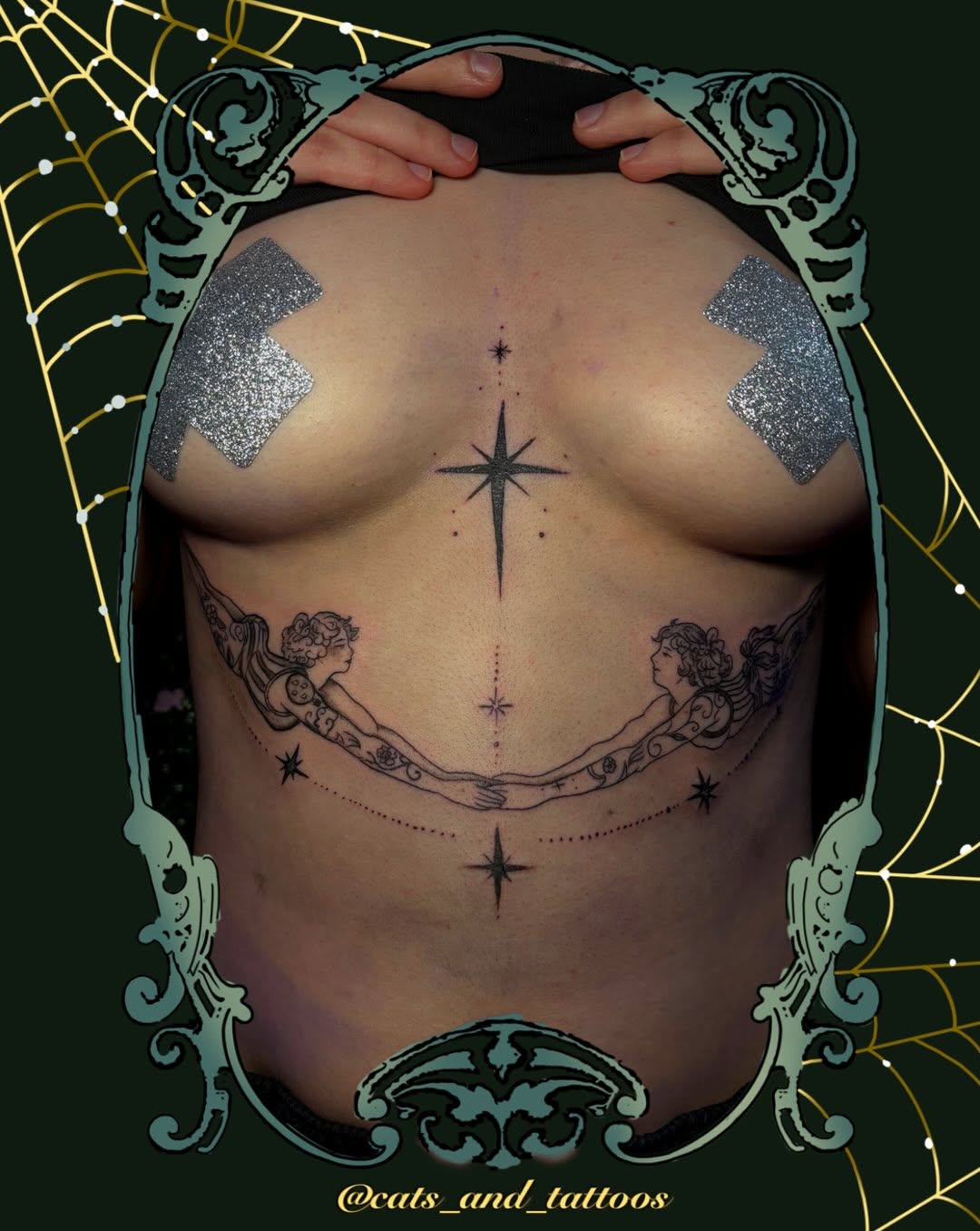 Tattoo by @cats_and_tattoos — fine_line, ornamental