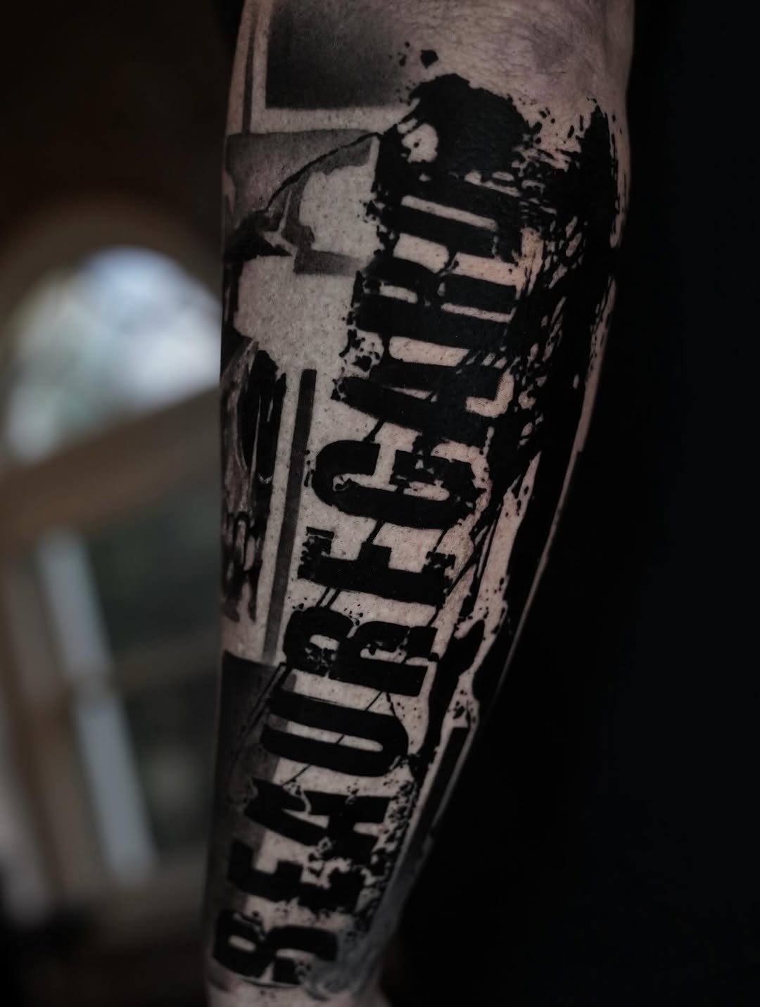 Tattoo by @facundogiltattoo — blackwork, trash_polka
