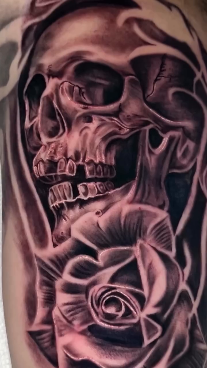 Tattoo by @kevoiinks — realism, black_and_grey