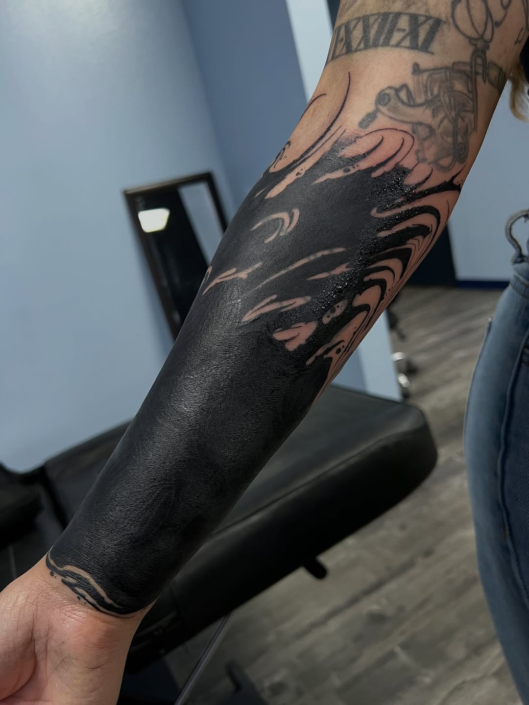 Tattoo by @jamesfoltz — blackwork, illustrative