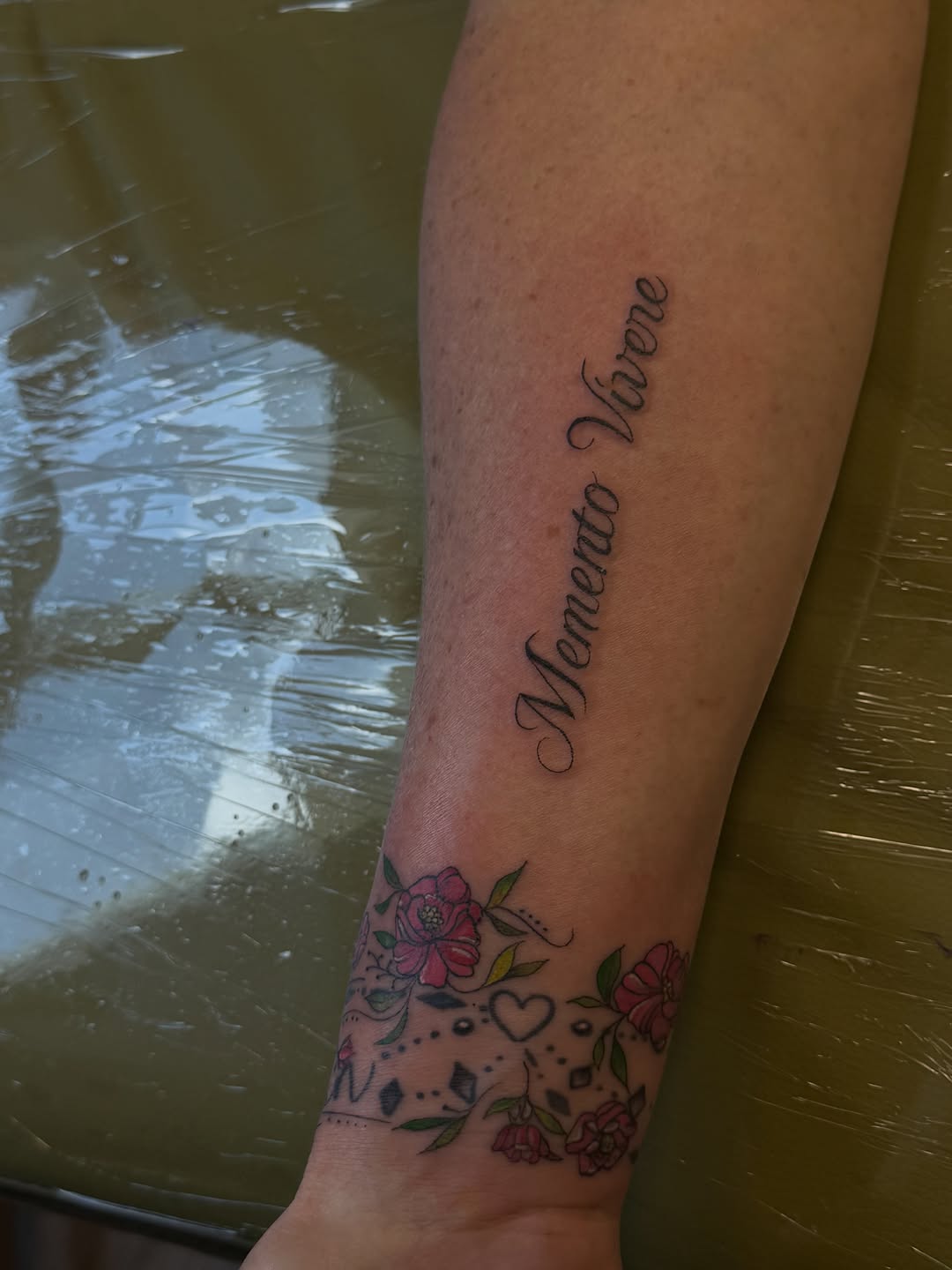 Tattoo by @ashlyntheartist — lettering_script, illustrative