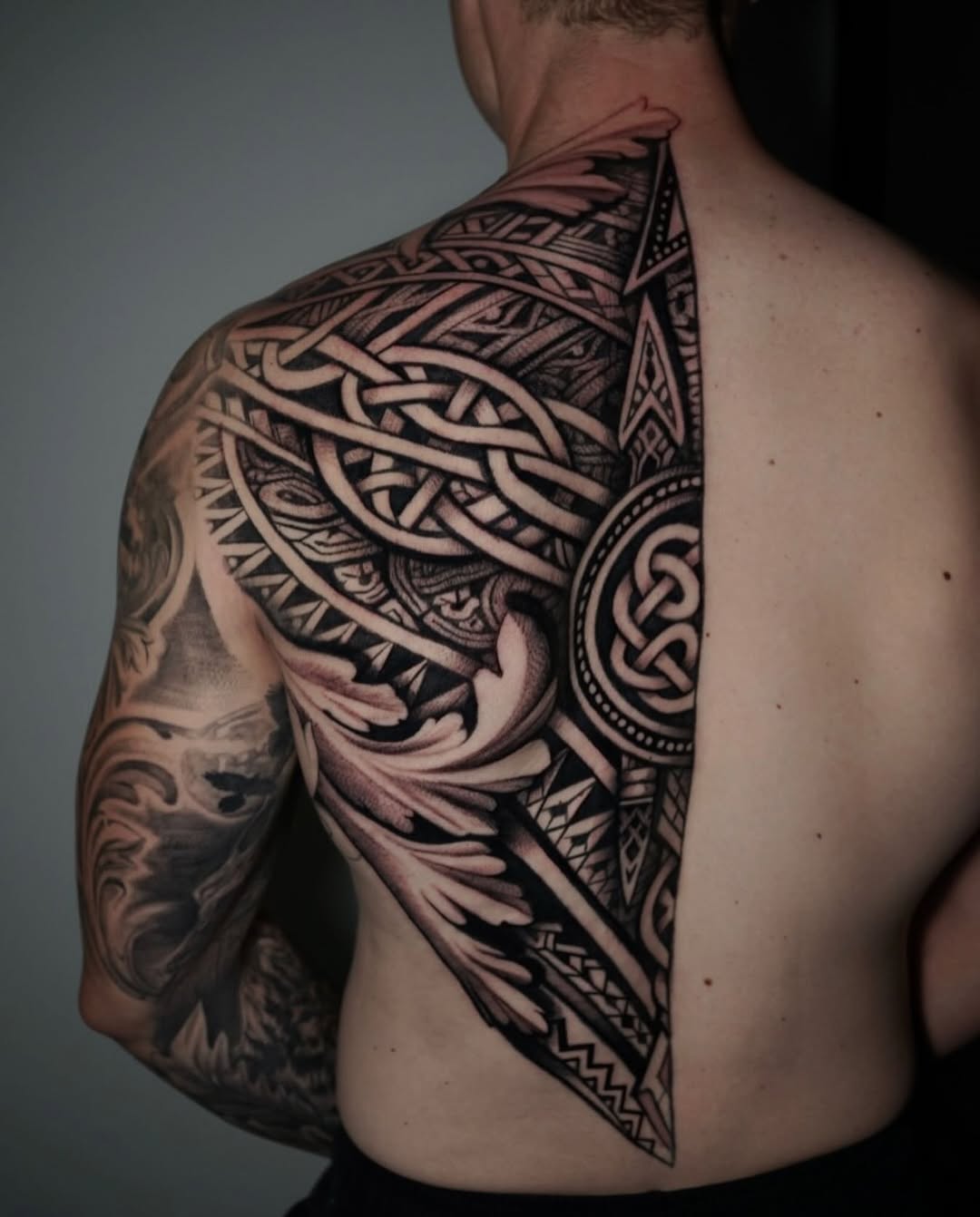 Tattoo by @sabstatts — blackwork, geometric