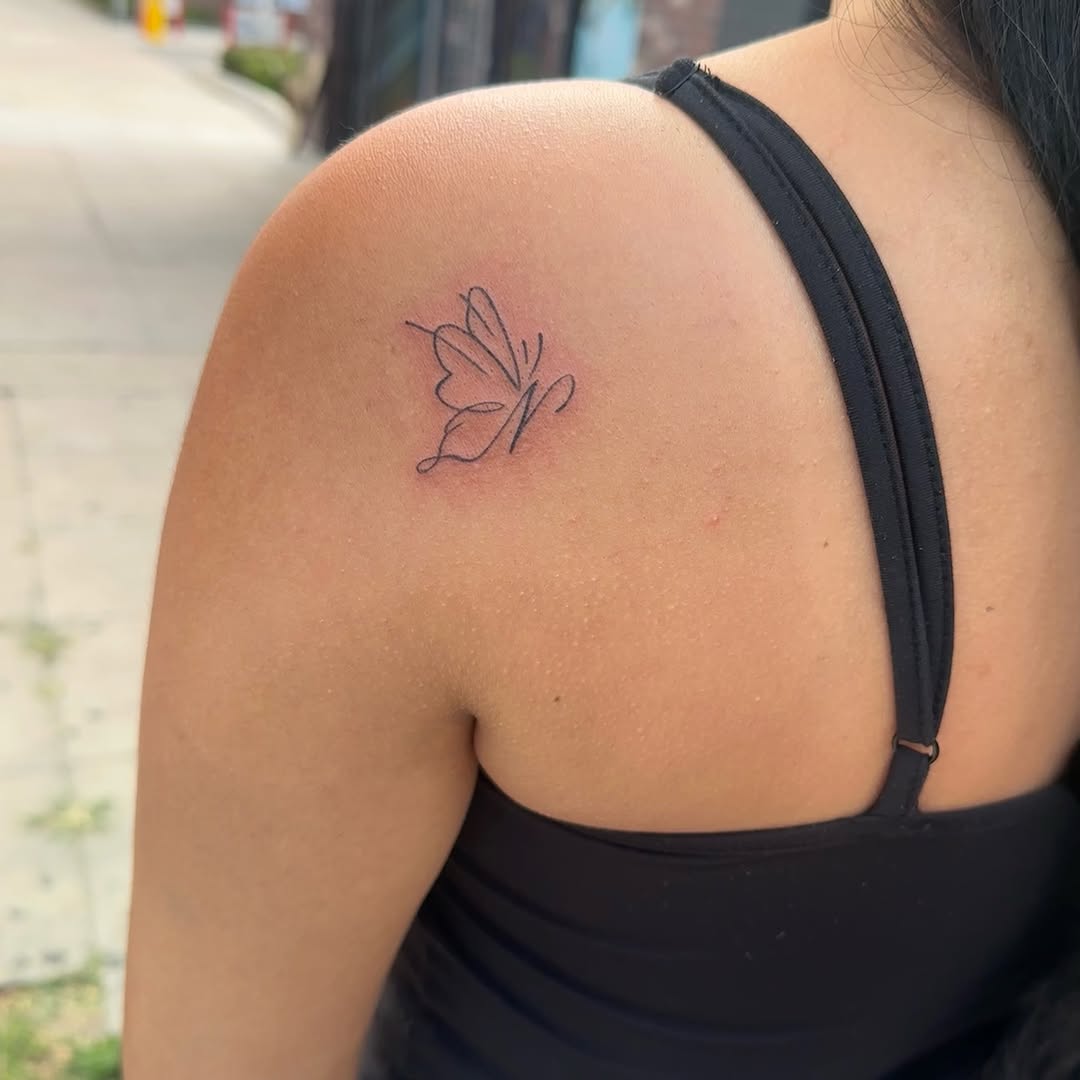 Tattoo by @cherryxtats β fine_line, lettering_script