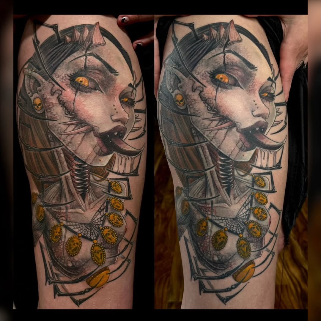 Tattoo by @bollingerart — dark_realism, new_school