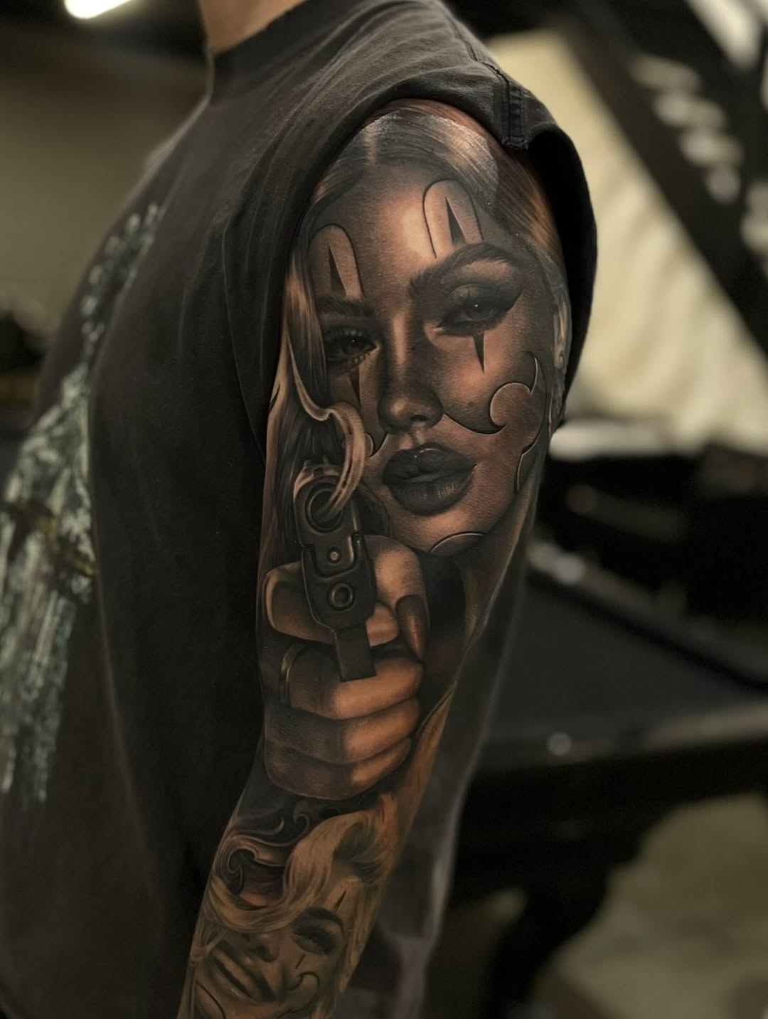 Tattoo by @4biddenfruit.tattoo โ chicano, realism