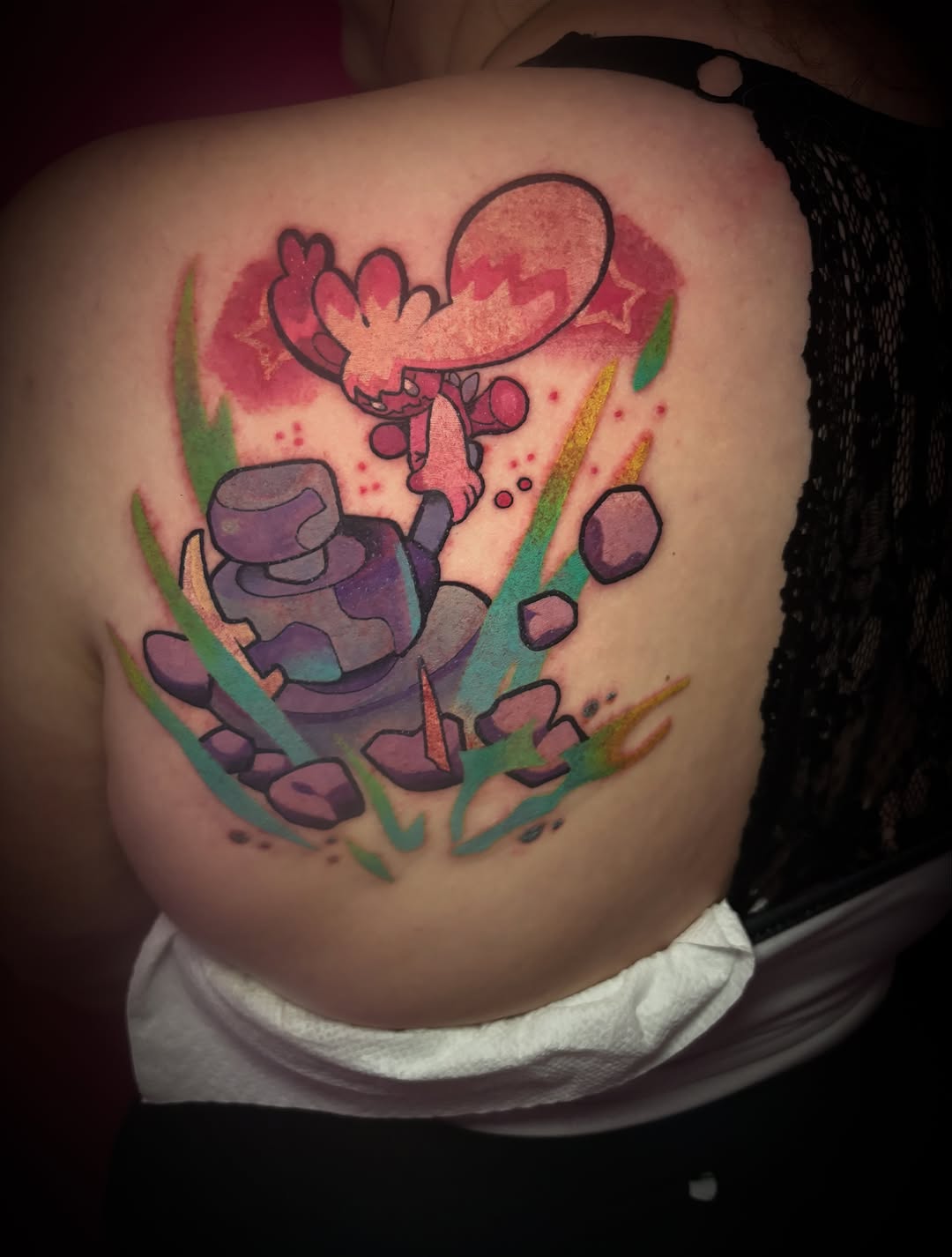 Tattoo by @skaikattcxart — new_school, anime