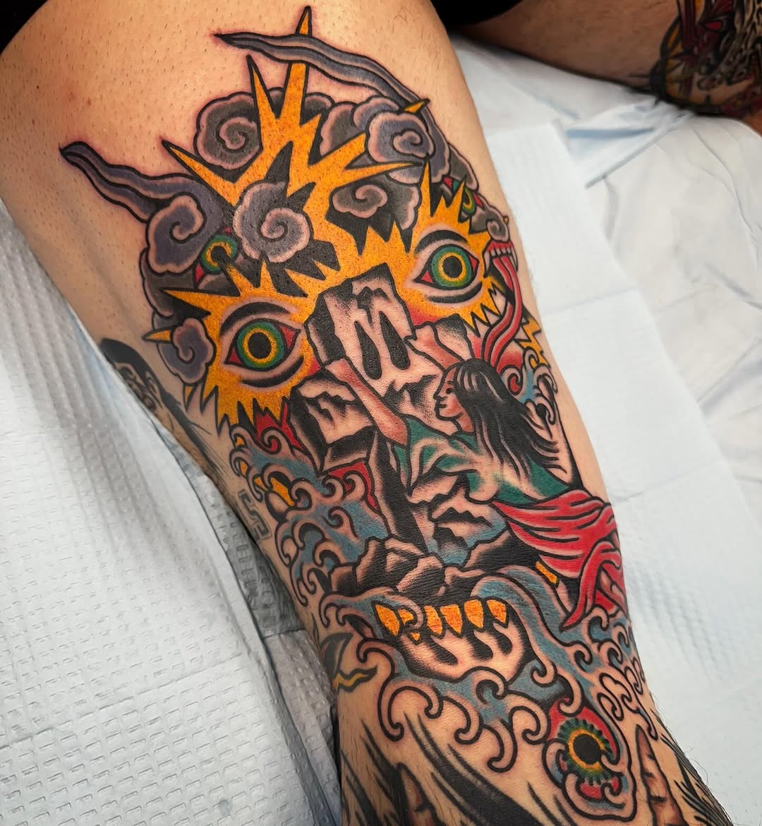 Tattoo by @rohrbachertattoo — american_traditional, illustrative