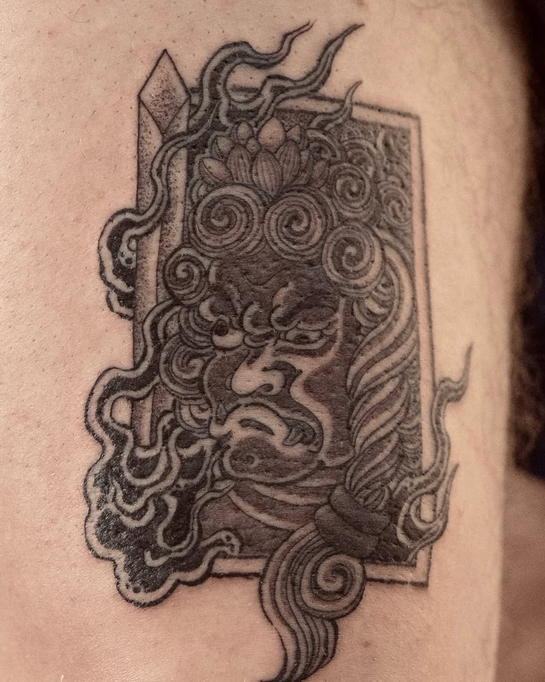 Tattoo by @manjitattoo — japanese_irezumi, black_and_grey