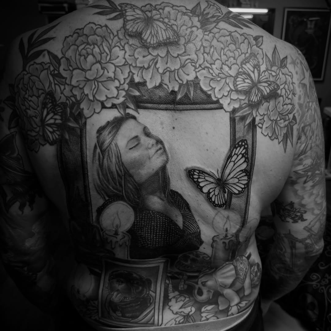 Tattoo by @cyborgbrains — realism, black_and_grey