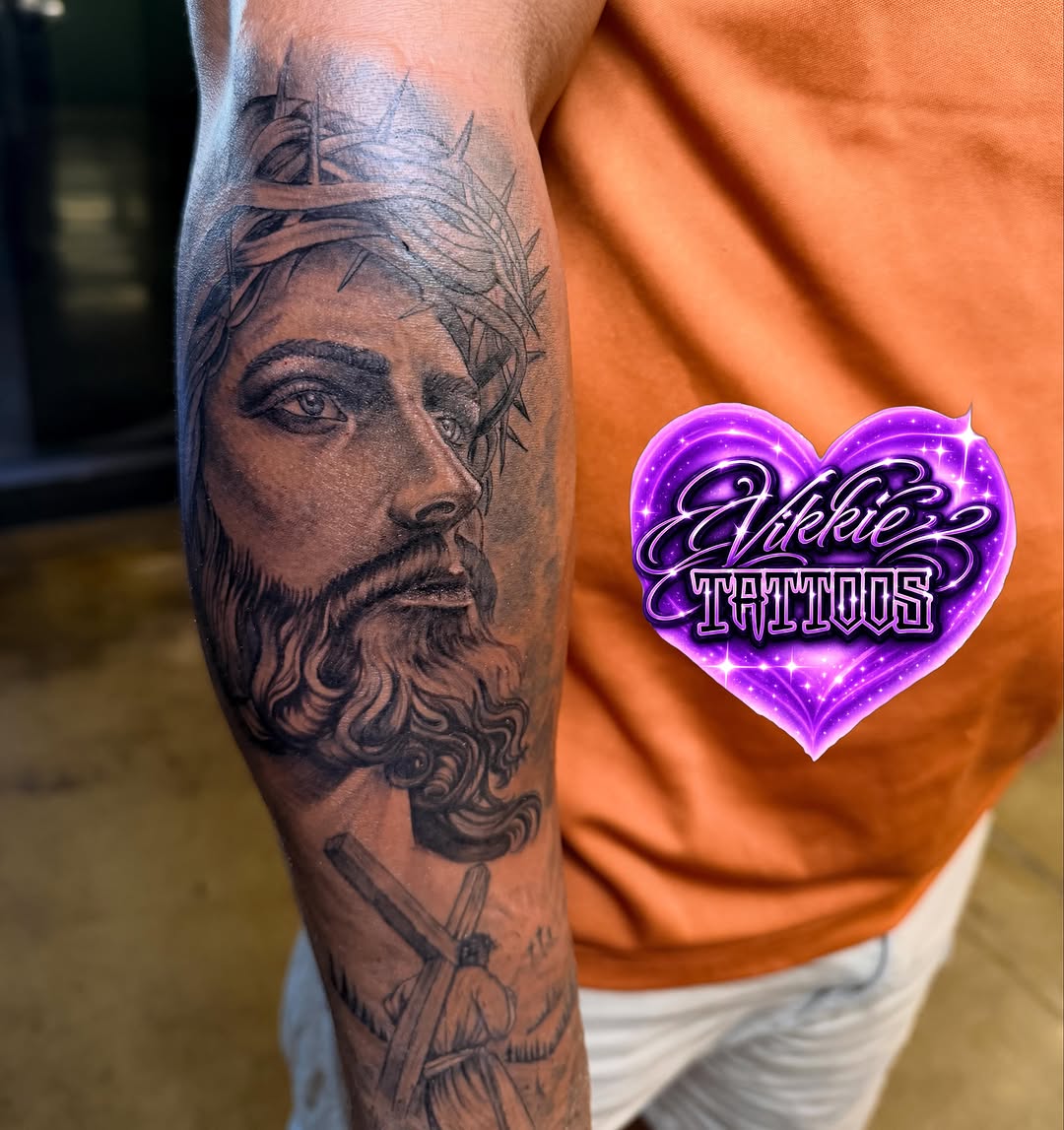 Tattoo by @vikkietattoos — realism, black_and_grey