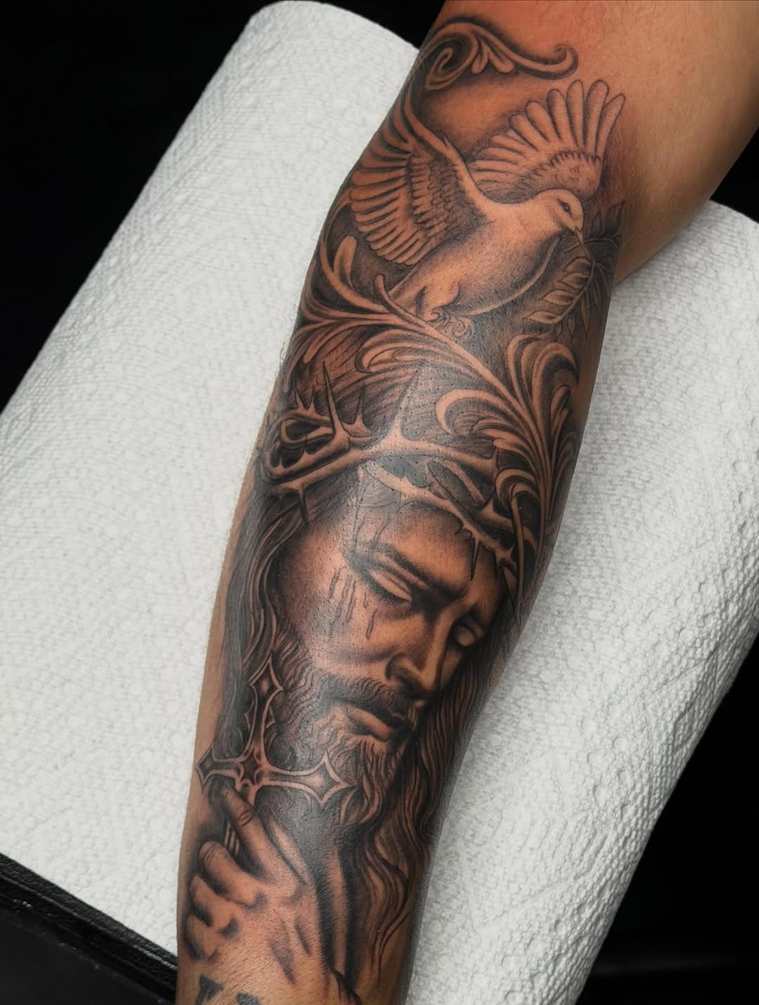 Tattoo by @kimtattoos_wslv — realism, black_and_grey