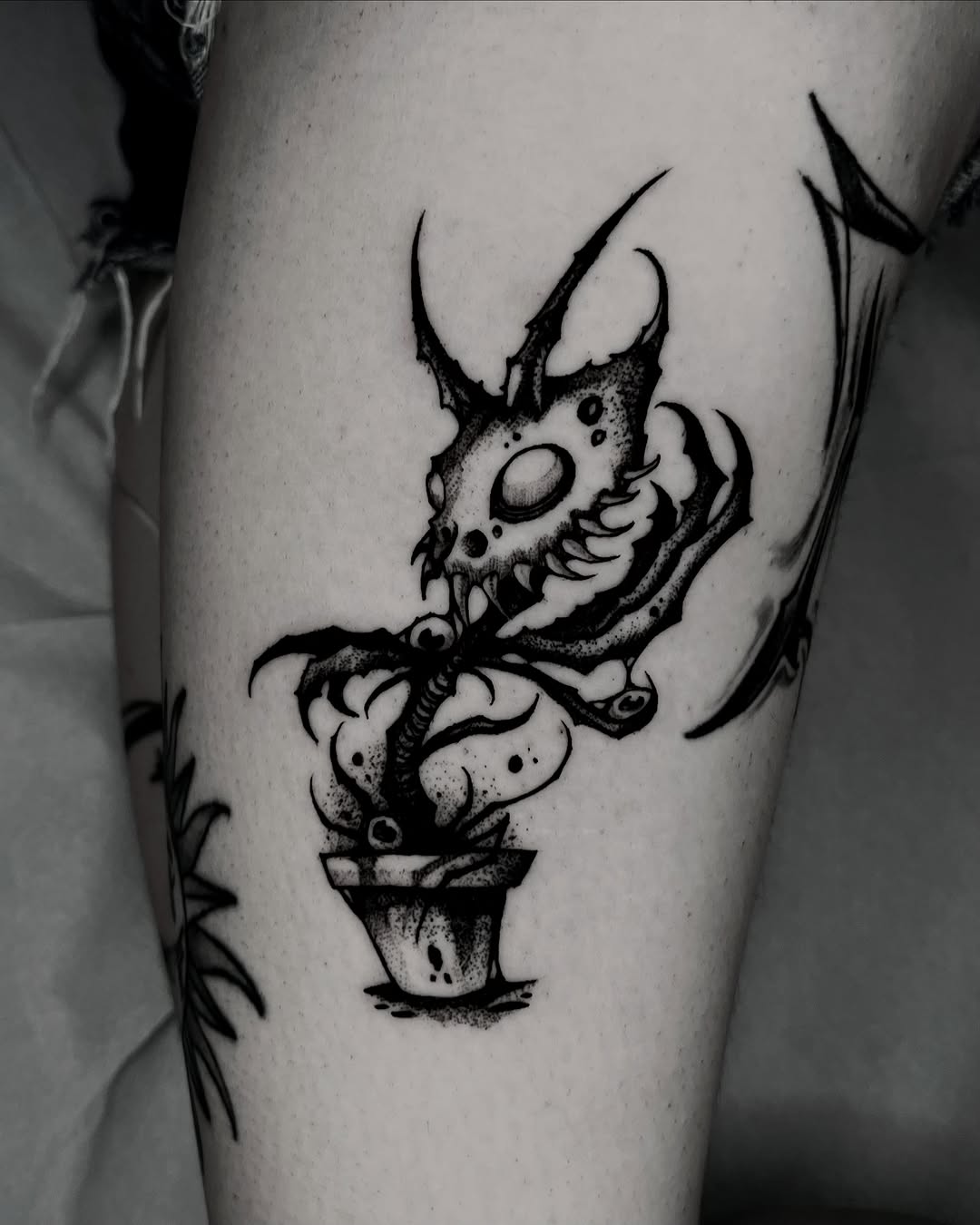Tattoo by @bryanblack.ttt — blackwork, dotwork