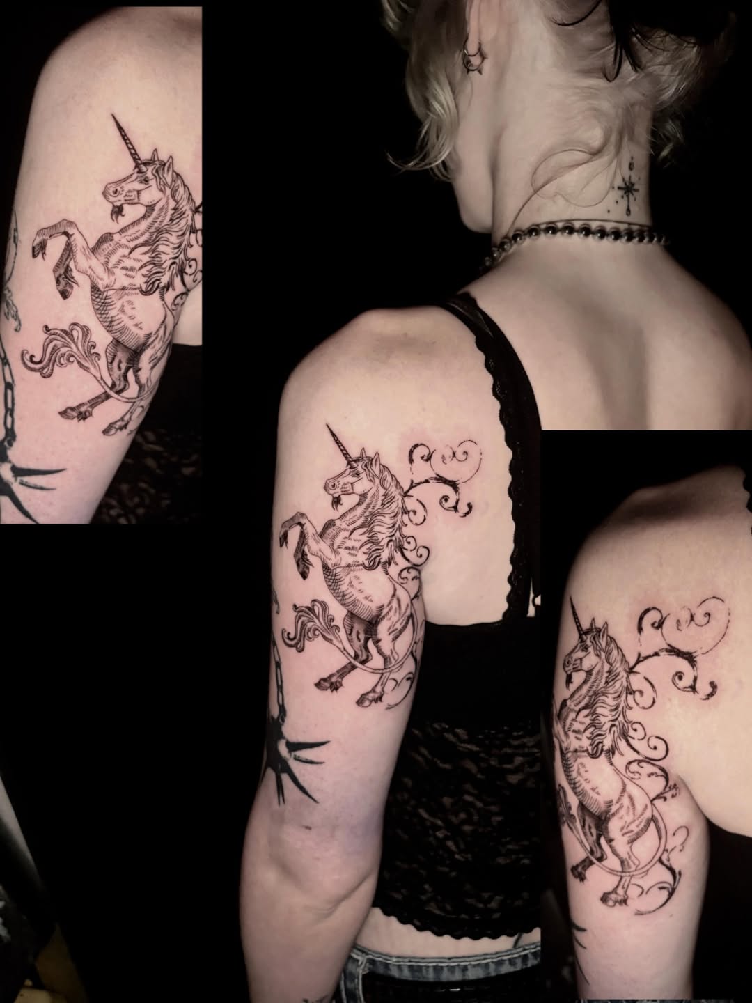 Tattoo by @stainedskintattoo — black_and_grey