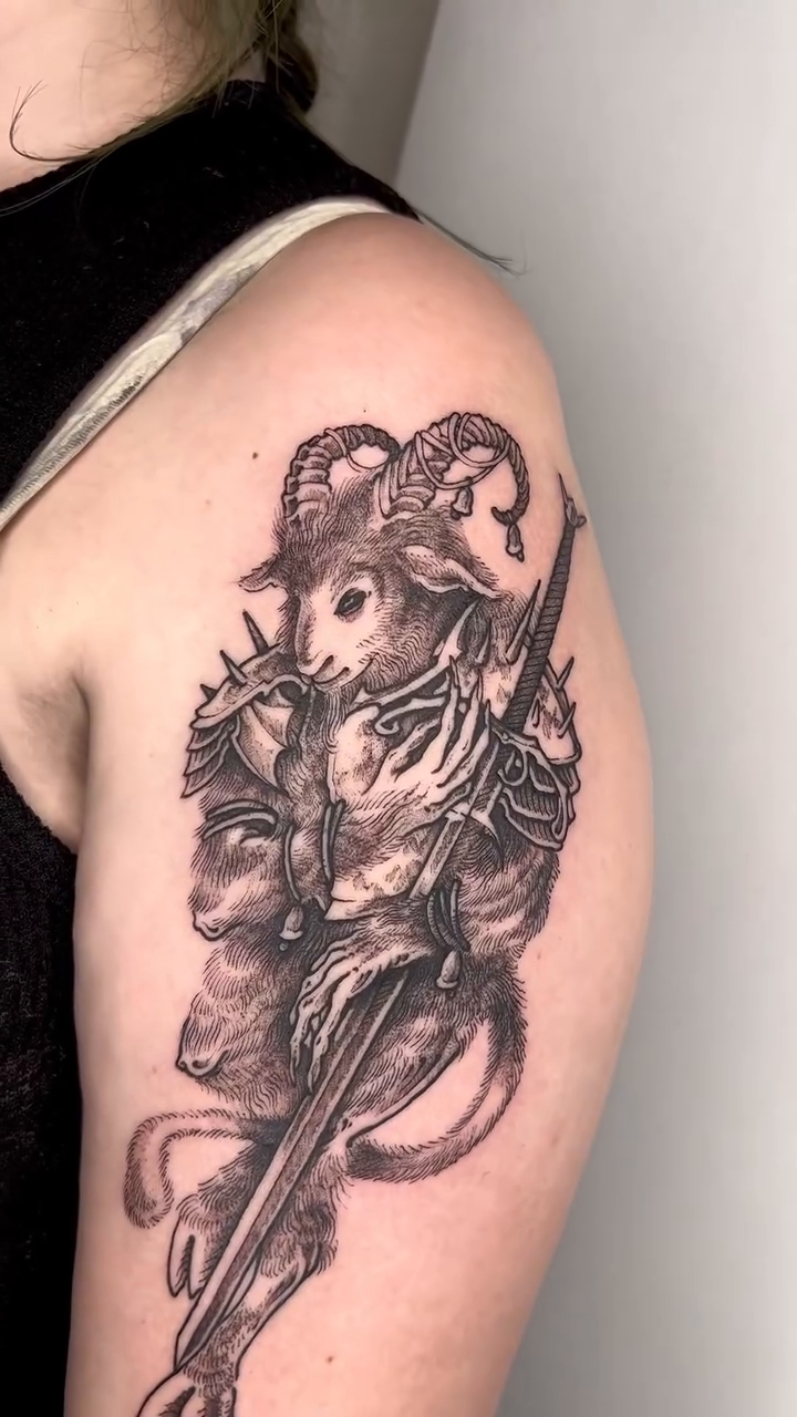 Tattoo by @da.voide_tattoo — dark_realism, black_and_grey