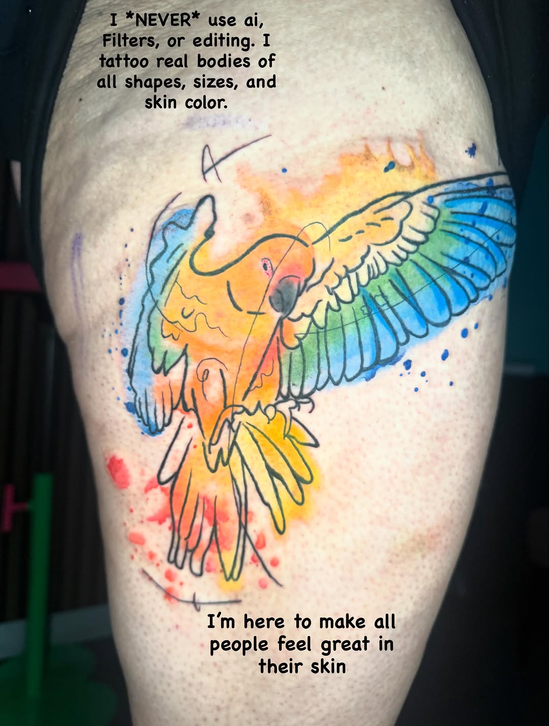 Tattoo by @petal.and.pigment.tattoos — watercolor, illustrative