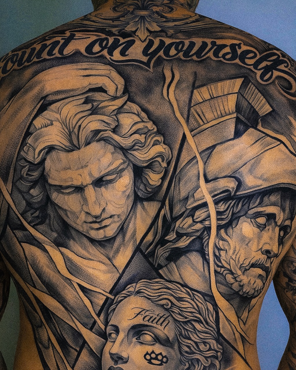 Tattoo by @vegas_tattoo_maksbrand โ realism, black_and_grey
