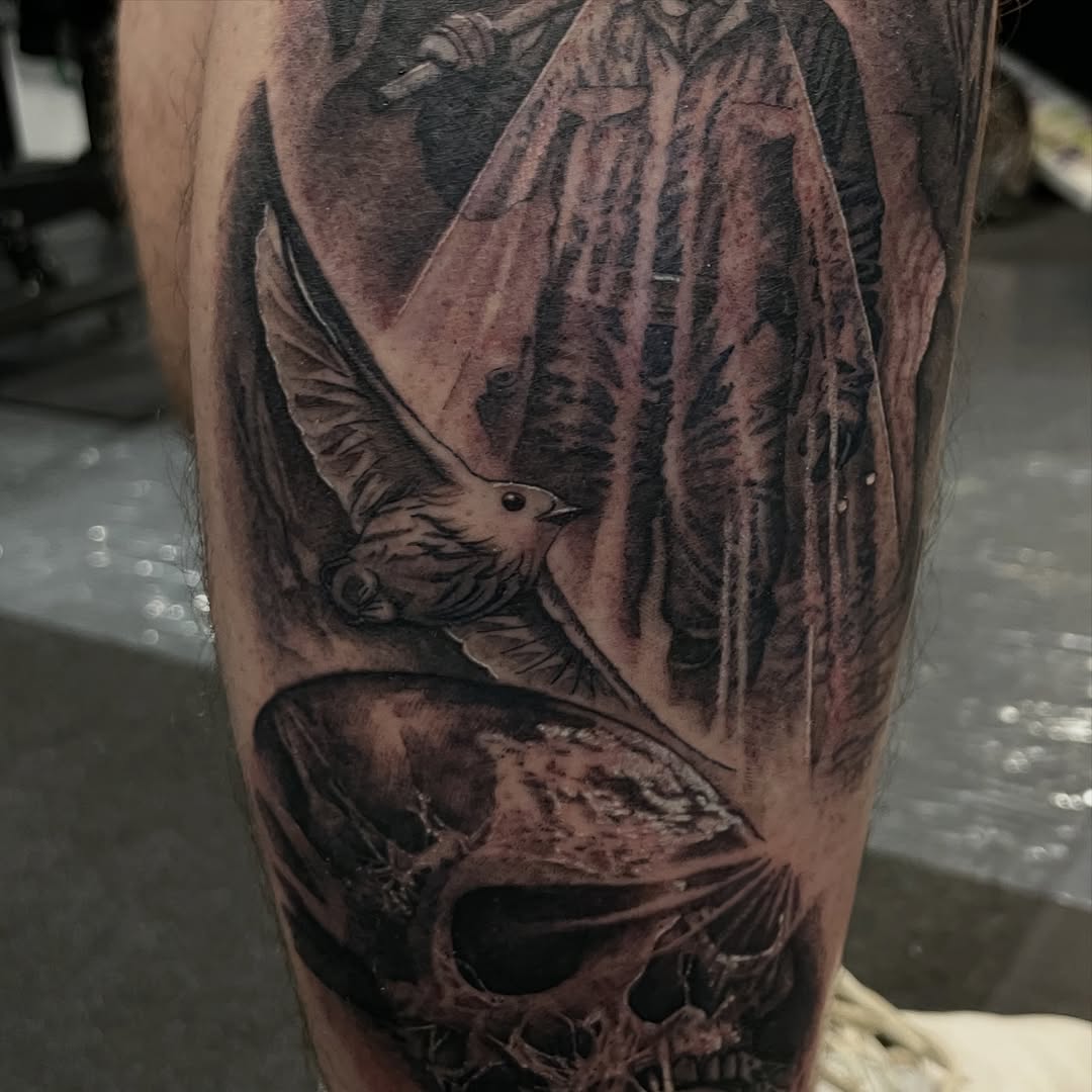 Tattoo by @zachsartwork — realism, dark_realism