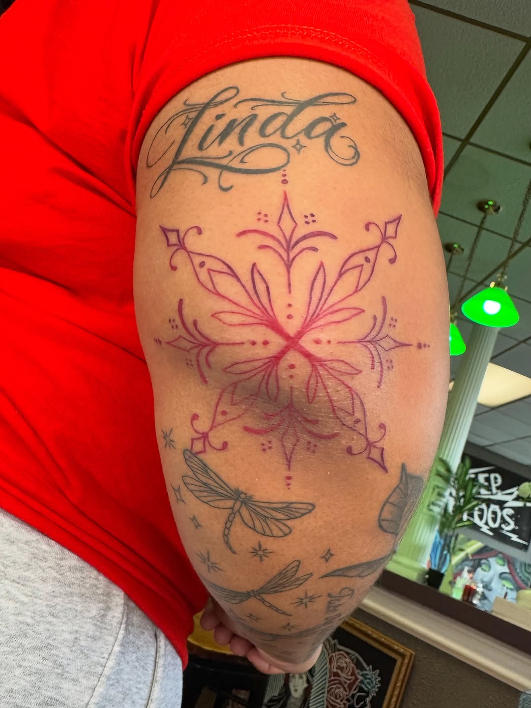 Tattoo by @inkedbycora — lettering_script, illustrative