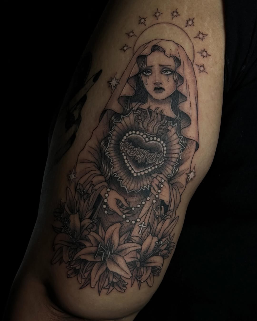 Tattoo by @dimsouls — black_and_grey