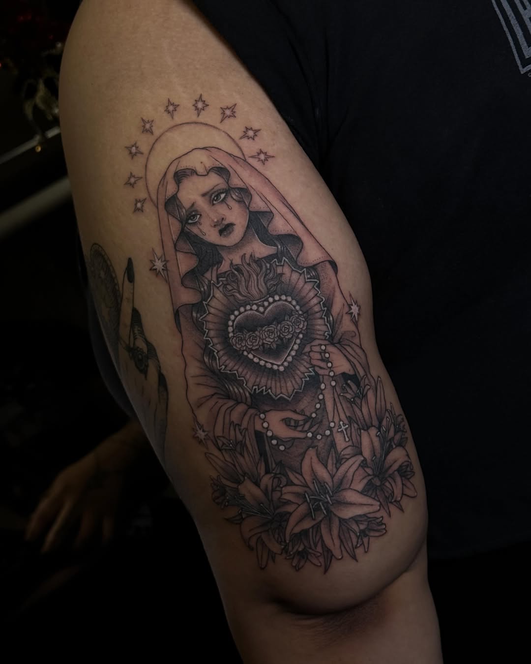 Tattoo by @dimsouls — black_and_grey