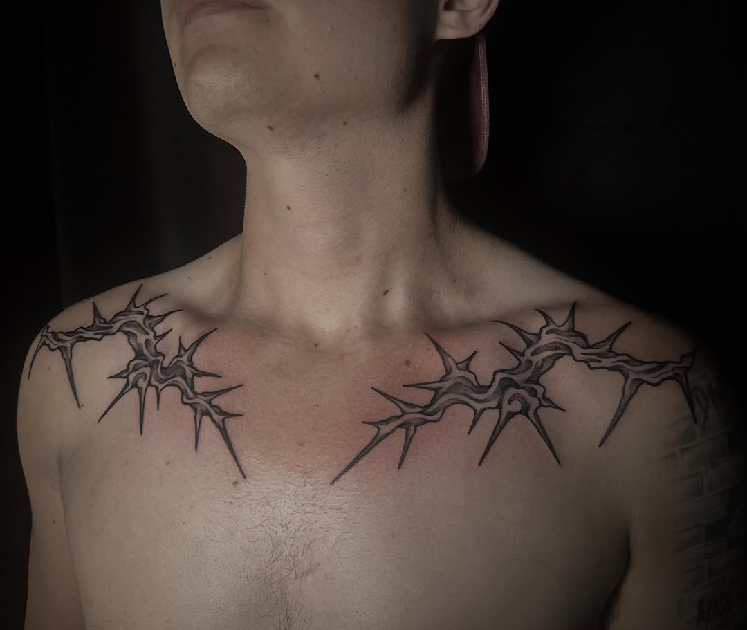 Tattoo by @inkedbysavanna — blackwork, ornamental