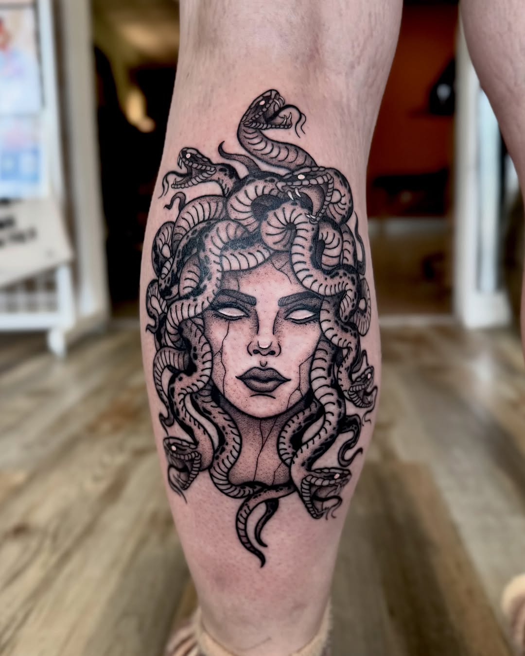 Tattoo by @inkofeden — blackwork