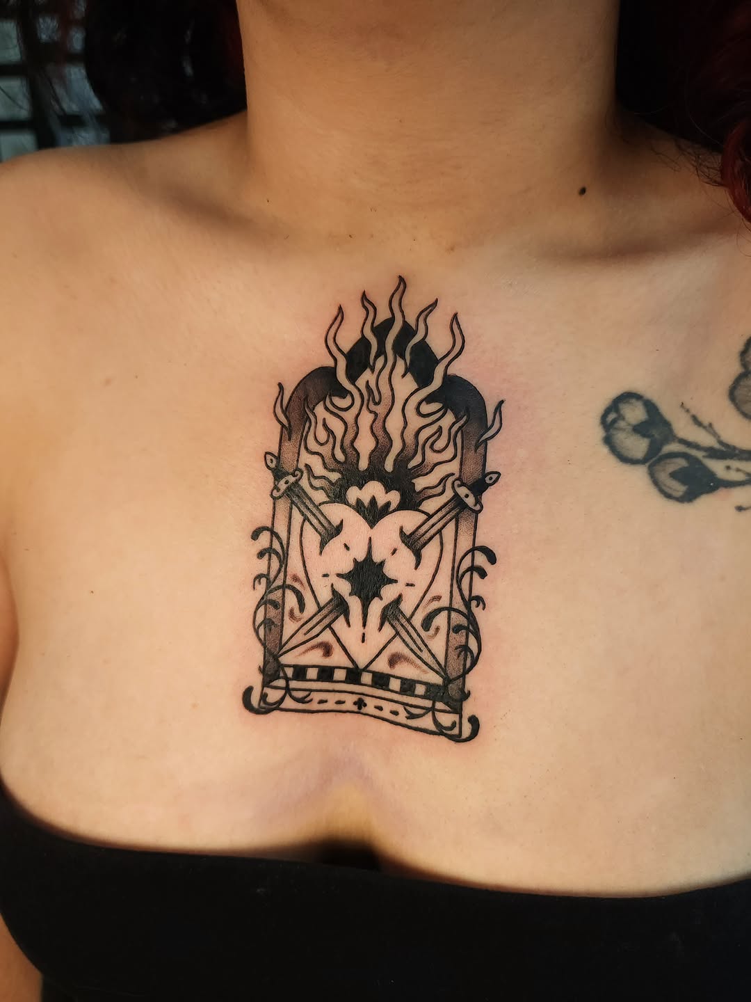 Tattoo by @maxinestewart — illustrative, blackwork
