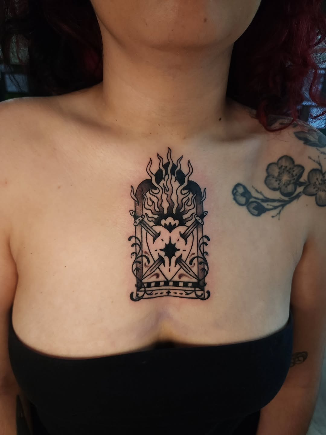 Tattoo by @maxinestewart — blackwork, illustrative