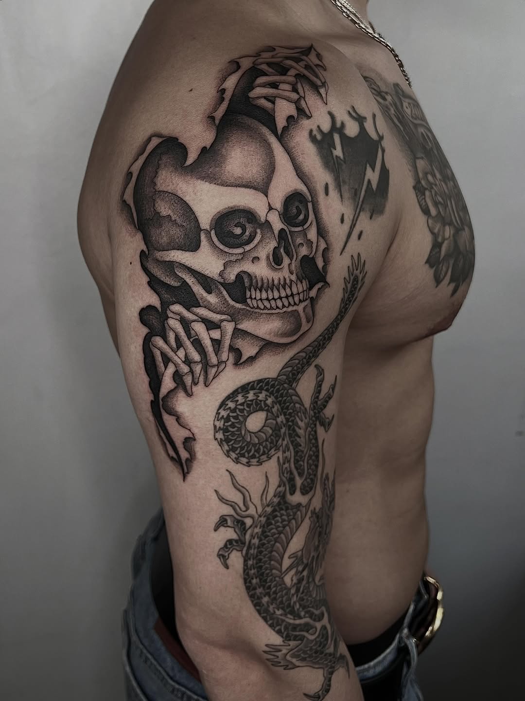 Tattoo by @linahsiaotattoo — black_and_grey, illustrative
