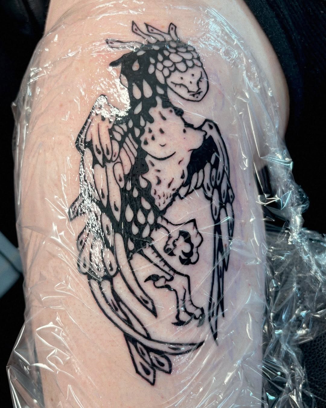 Tattoo by @unsaintlytattoo — blackwork