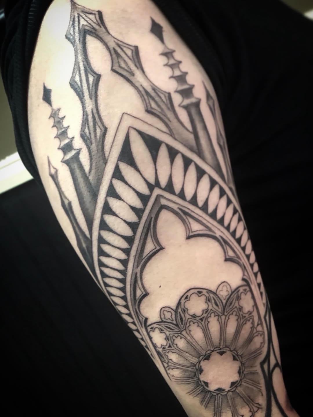 Tattoo by @cassandratattoos — blackwork, ornamental