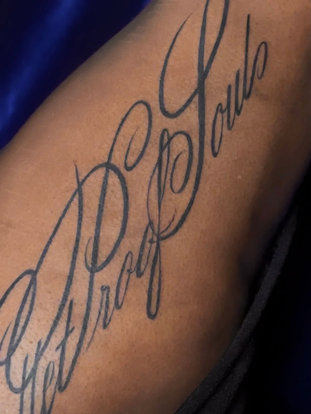 Tattoo by @tatz_doll โ lettering_script, fine_line