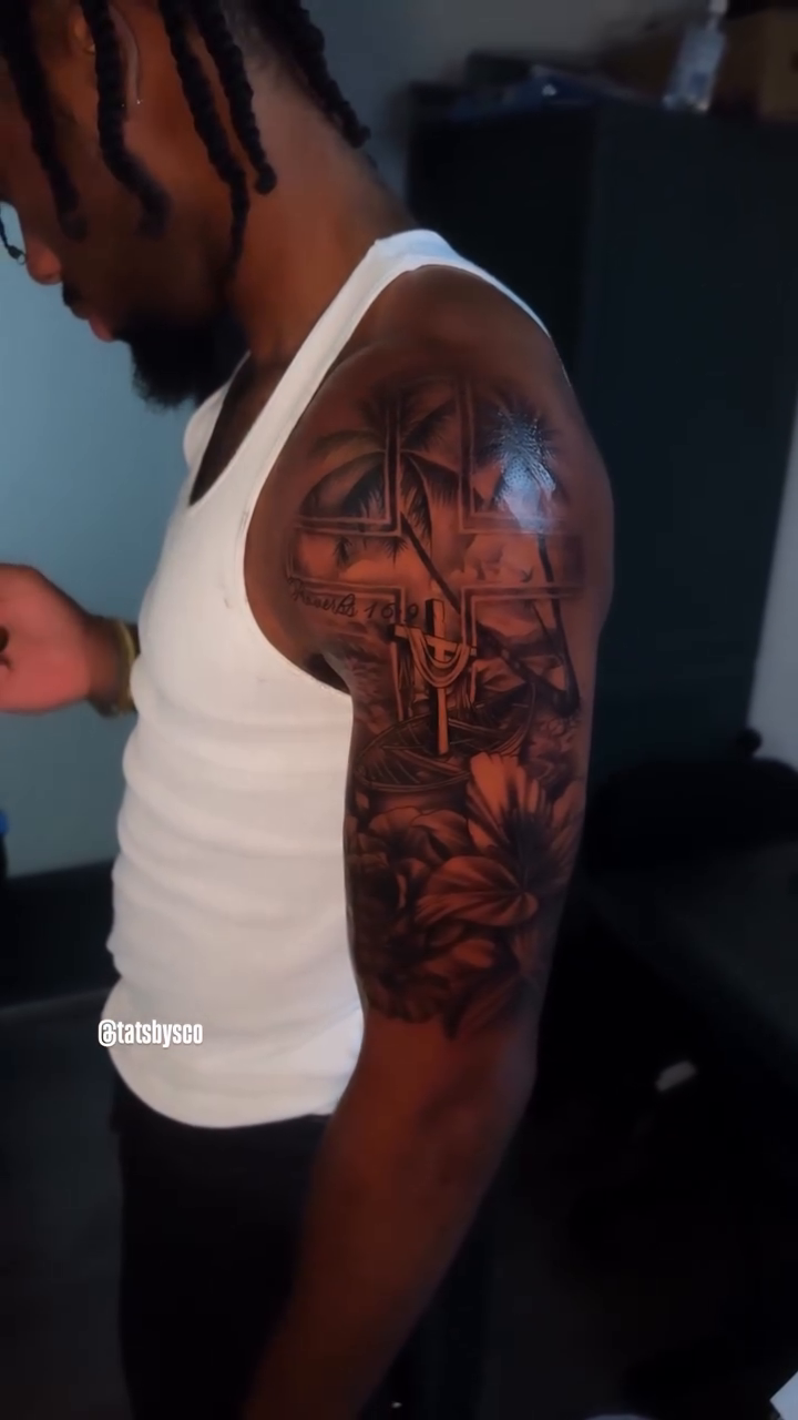 Tattoo by @tatsbysco — realism, black_and_grey