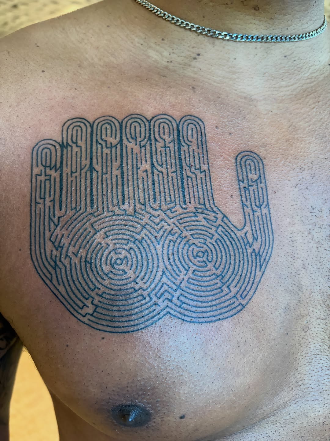 Tattoo by @kimberteatro — geometric, illustrative