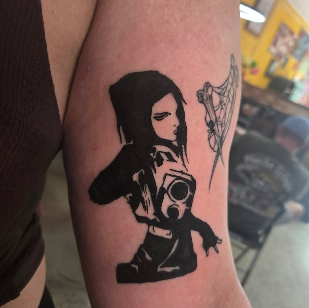 Tattoo by @bugpin7rl โ blackwork, illustrative