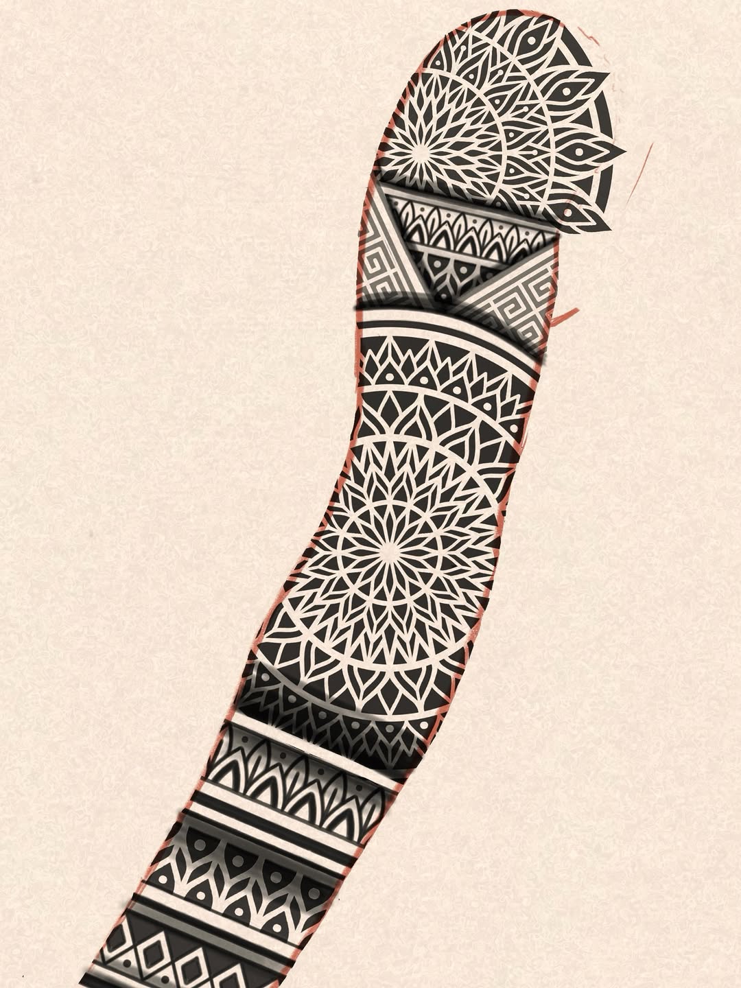 Tattoo by @ravi_chandra_tattoos — geometric, dotwork