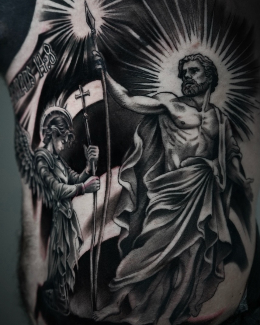 Tattoo by @ink.crack โ black_and_grey, realism