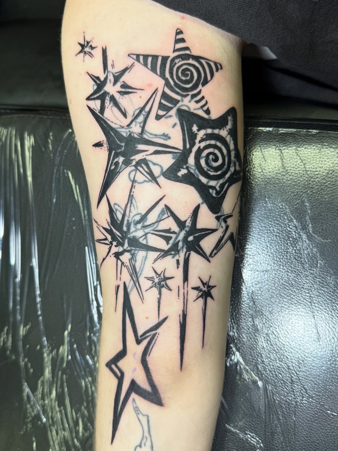 Tattoo by @tattedbyblossom — blackwork