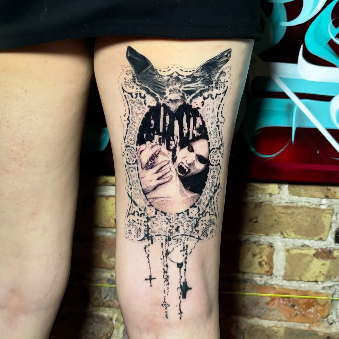 Tattoo by @jadeddesireetattoo — dark_realism