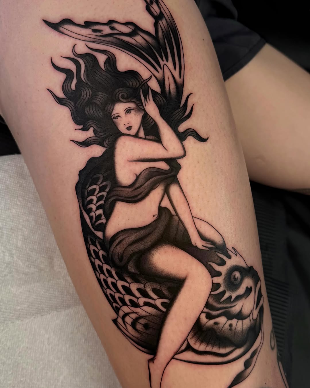 Tattoo by @donnajeantattoo โ american_traditional, black_and_grey